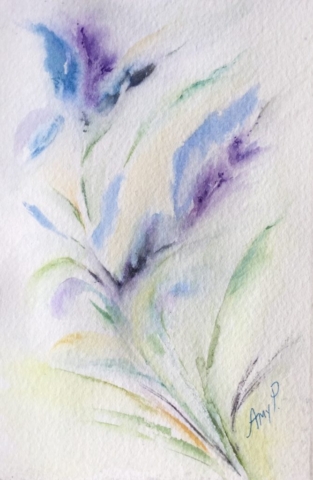 Watercolor Spring Bouquet Card