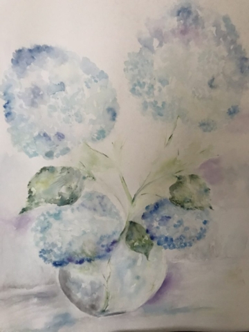 Watercolor Hydrangeas